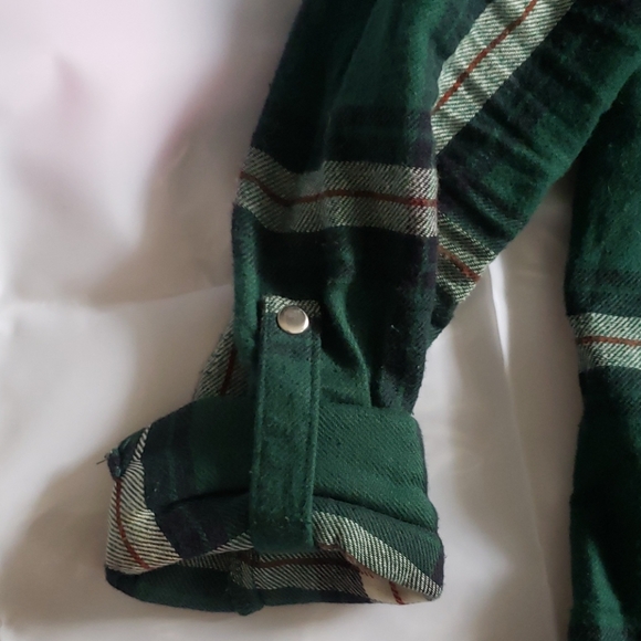 Atmosphere Button Down Flannel Top - Picture 2 of 7